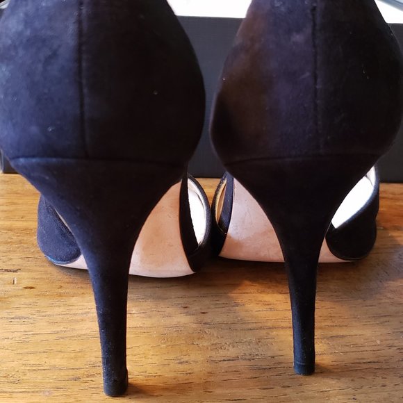 Talbots Elegant Black Suede Heels - Picture 8 of 11